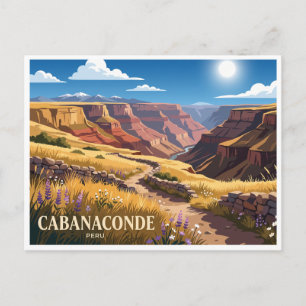 Cabanaconde Colca Canyon Rand Wandelpad Peru Briefkaart
