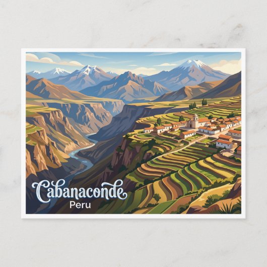 Cabanaconde Peru Briefkaart (Voorkant)
