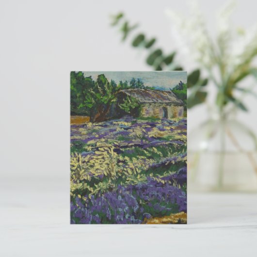 Cabanon dans la lavande briefkaart (Staand voorkant)