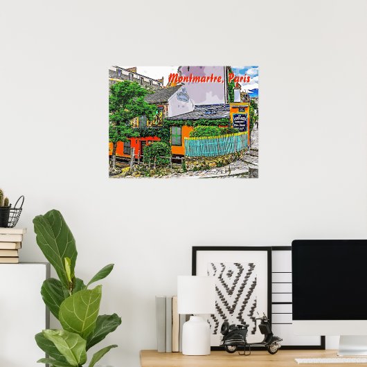 Cabaret Au Lapin Agile Parijs, Frankrijk Poster (Thuiskantoor)