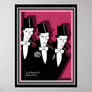 Cabaret Berlin Art Deco Afdrukken van Coles Philli Poster