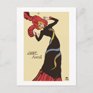 Cabaret Dancer van Henri deToulouse-Lautrec-kaart Briefkaart