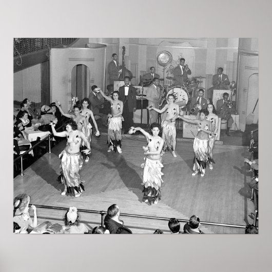 Cabaret Dansers, 1941. Oude Foto Poster (Voorkant)