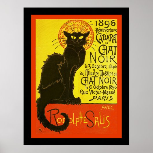 Cabaret du Chat Noir ~ Adverteren Poster (Voorkant)