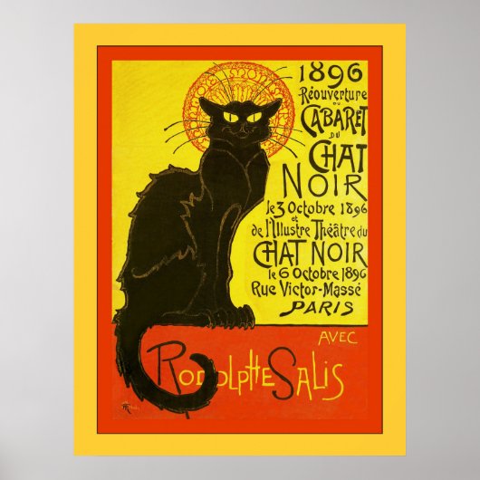 Cabaret du Chat Noir ~  Adverteren Poster (Voorkant)