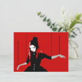 cabaret marionet kaart (Staand voorkant)