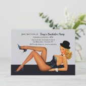 Cabaret Meisje Afscheid van de Vrijheid Feest Kaart (Staand voorkant)