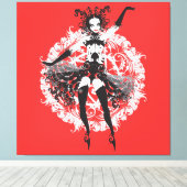 Cabaret Meisje Gewikkeld Canvas (Insitu (Houten vloer))