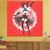 Cabaret Meisje Gewikkeld Canvas (Insitu (Woonkamer))