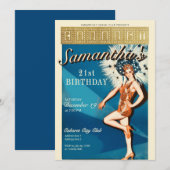 Cabaret Paris Parijse Glam Verjaardag Kaart (Voorkant / Achterkant)