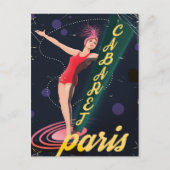 Cabaret Paris poster voor oldtimers Briefkaart (Voorkant)