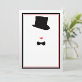 Cabaret Solid Framed Invitation Kaart (Staand voorkant)