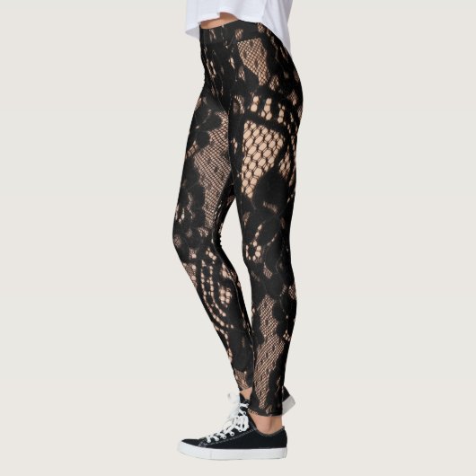Cabaret Zwarte Kant  Leggings (Links)