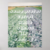 Cabbage Field: groen&paars Poster (Voorkant)