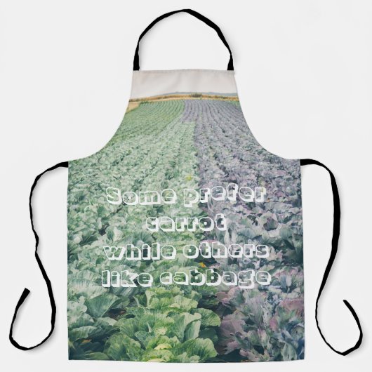 Cabbage Field: groen&paars Schort (Voorkant)