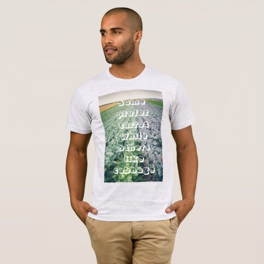 Cabbage Field: groen&paars T-shirt (Voorkant volledig)