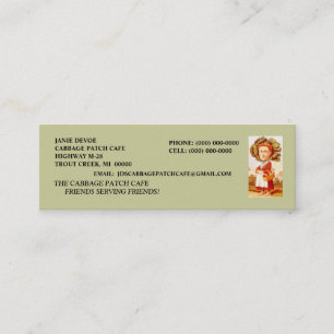 CABBAGE PATCH VROUWENS RESTAURANT VISITEKAARTJE