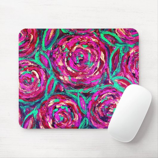 CABBAGE ROOS Mousepad Muismat (Met muis)