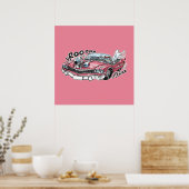 cabbar baba rijdt met roze cadillac poster (Keuken)