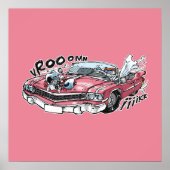cabbar baba rijdt met roze cadillac poster (Voorkant)