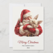 Cabbit Kerstman Kerstmis Feestdagenkaart (Voorkant)