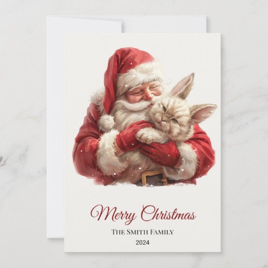 Cabbit Kerstman Kerstmis Feestdagenkaart (Voorkant)