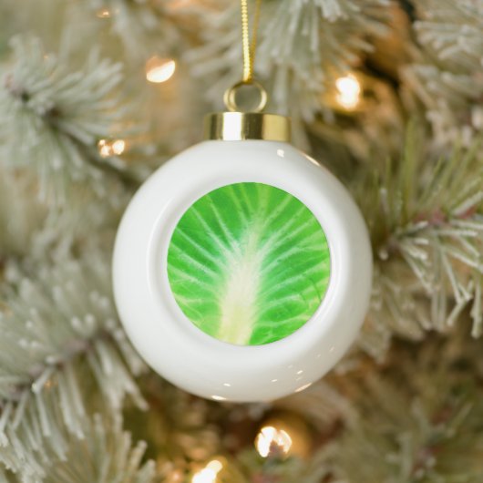 Cabbout Leaf Keramische Bal Ornament (Boom)