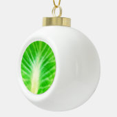Cabbout Leaf Keramische Bal Ornament (Rechts)