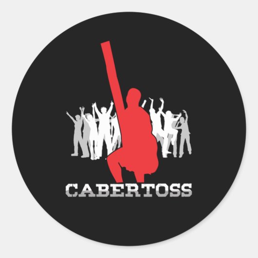 Caber Toss Scottish Highland Games Cool Game Gift Ronde Sticker (Voorkant)