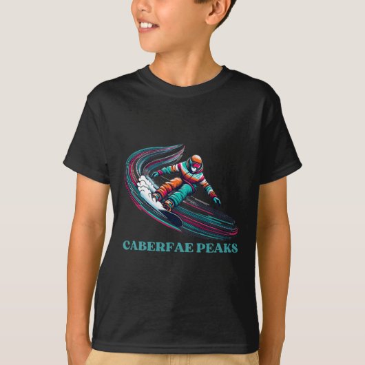 Caberfae Peaks Michigan Snowboarden T-shirt (Voorkant)