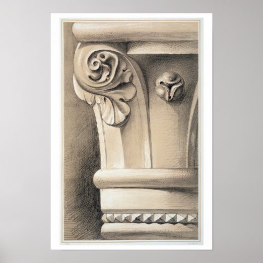 Ca'Bernardo, Capital of Window Shafts, van 'Examp' Poster (Voorkant)