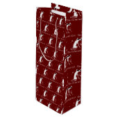 Cabernet Cat Fan Patroon Wijn Cadeautas (Voorkant Gekanteld)