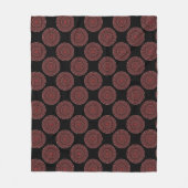 Cabernet Koraal Whirl Polka Dots Mandala Fleece Deken (Voorkant)