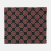 Cabernet Koraal Whirl Polka Dots Mandala Fleece Deken (Voorkant (Horizontaal))