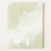 Cabernet & roze bloemen groen trouwen planner (Achterkant)