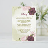 cabernet roze bloemen groene bladeren informatiekaartje (Staand voorkant)