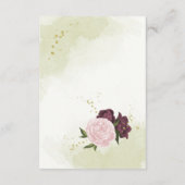 cabernet roze bloemen groene bladeren informatiekaartje (Achterkant)