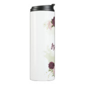 cabernet roze bloemengroen thermosbeker (Gedraaid links)