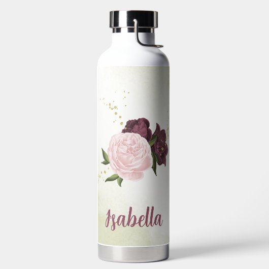 cabernet roze bloemrijk groen waterfles (Links)