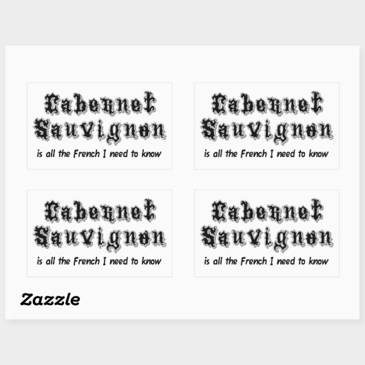 Cabernet Sauvignon Rechthoekige Sticker (Vel)