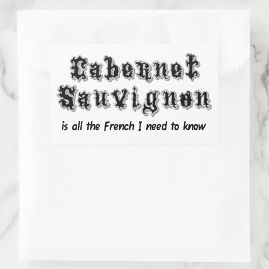 Cabernet Sauvignon Rechthoekige Sticker (Tas)