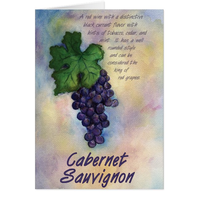 Cabernet Sauvignon-wijnkaart (Voorkant)