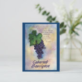 Cabernet Sauvignon Wine Briefkaart (Staand voorkant)