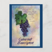 Cabernet Sauvignon Wine Briefkaart (Voorkant)