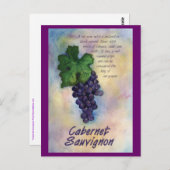 Cabernet Sauvignon Wine Briefkaart (Voorkant / Achterkant)