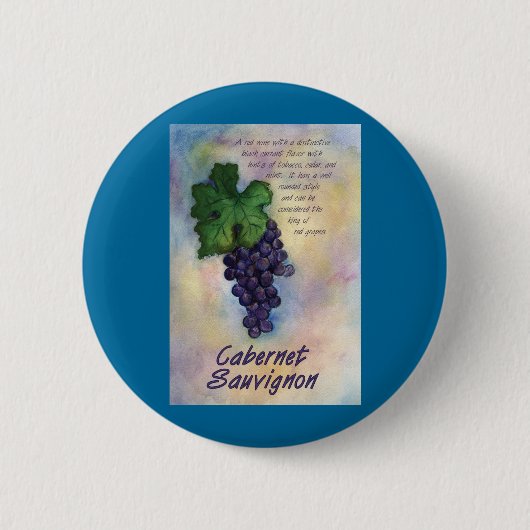 Cabernet Sauvignon Wine Button (Voorkant)