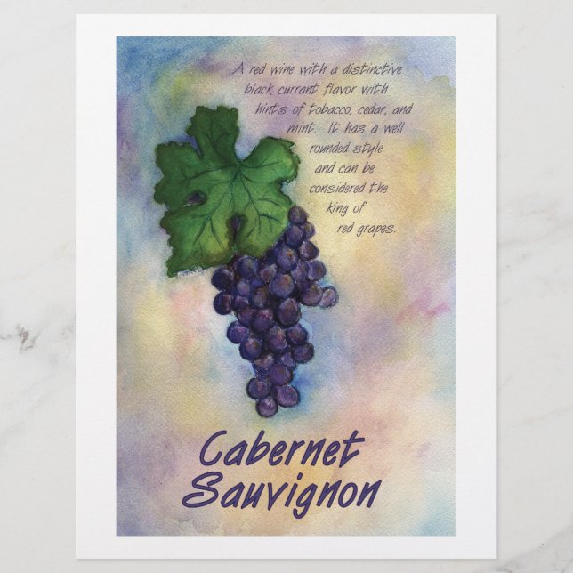 Cabernet Sauvignon Wine Letterhead (Voorkant)