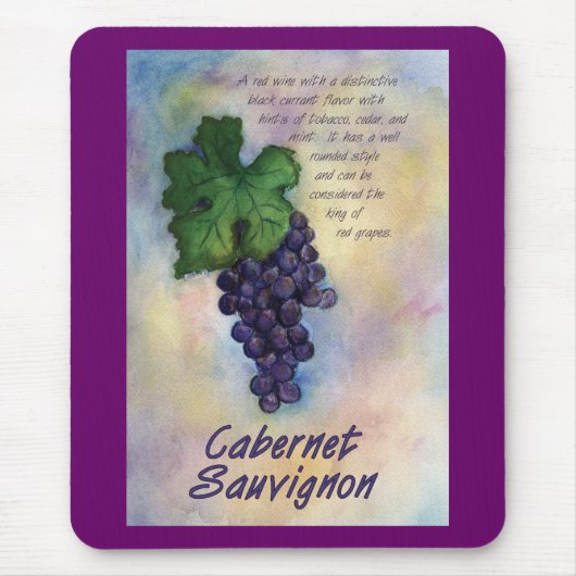 Cabernet Sauvignon Wine Mousepad Muismat (Voorkant)