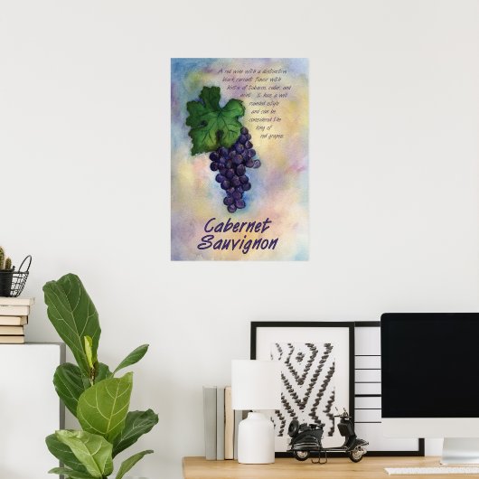 Cabernet Sauvignon Wine Print (Thuiskantoor)