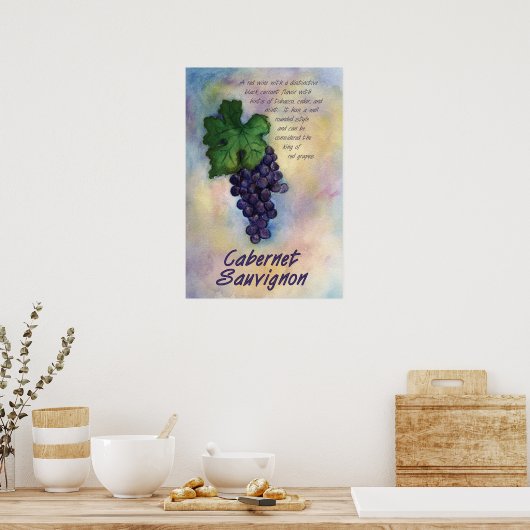 Cabernet Sauvignon Wine Print (Keuken)